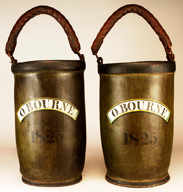 O'Bourne Fire Bucket Folk Art